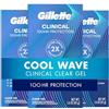 Gillette Clinical Strength Clear Gel Men's Antiperspirant and Deodorant, 72-Hour Sweat Protection, Cool Wave, 1 Clinical Brand For Men, 2.6 oz (Pack of 3)