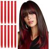 Sofeiyan Extension Clip Capelli Colorati 10 Pcs Colorato Estensioni Dei Capelli Evidenziano Parrucchini 56cm Colored Clip In Hair Extensions Per le Donne 2026 FIFA World Cup,Rosso