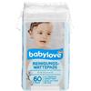Babylove 60 tamponi di cotone per la pulizia della pelle, in cotone, senza cloro, rettangolari
