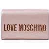 Love Moschino pochette con tracolla Lettering - Metallic powder