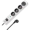 Brennenstuhl - Hugo Multipresa 3 prese/2 prese USB con protezione da sovratensioni cavo 2 m, 230 V, bianco, 1150611523, 230 voltsV
