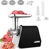 COOCHEER Tritacarne Elettrico Multifunzione Tritacarne con 3 piastre di macinazione in acciaio inossidabile,Accessori per Kubbe, Acciaio Inox