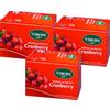 VIROPA Cranberry Bio Infuso alla Frutta, 3 Confezioni da 15 Bustine, Totale 45 Filtri, Tisana Biologica al Cranberry con Ibisco, Rosa Canina, Mela, Arancia e Liquirizia, Senza Glutine