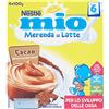 Nestlé Mio - Merenda al Latte Cacao, senza Glutine, da 6 Mesi - 3 confezioni da 4 Vasetti di plastica da 100 g [12 vasetti, 1200 g]