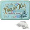New English Teas | Cofanetto Regalo Latta Metallo con Filtri Tè Nero English Breakfast, Earl Grey, Nero Pomeriggio - 24 Filtri x 3 Sapori (144 Grammi)