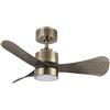 Levitantes Ventilatore DC 18 W, 1900 lm, 3 pale, 91 dB, 3000-4000-6500 K, con telecomando, memoria e timer per rinfrescare e ambientare gli spazi.