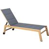 DRW Amaca in alluminio grigio e naturale, 95 x 198 x 60,5 cm