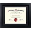 ELSKER&HOME Cornice per certificati, 21 x 28 cm, adatta per diploma da 20,5 x 28 cm, con passepartout o 28 x 35 cm senza tappetino, cornice per documenti di laurea, con vetro, per tavolo o esposizione