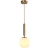 DELIPOP Lampadario a Sfera, Lampada Sospensione Ottone, E27 Moderna Lampadario Camera da Letto per Soggiorno Sala da pranzo