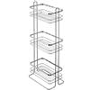 Croydex Cesto portaoggetti da Bagno a Tre Ripiani, autoportante, con Ripiani e Organizer cromati, in Acciaio Resistente, Design salvaspazio, 670 x 255 x 165 mm, Accessori e Accessori Inclusi