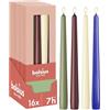 Bolsius Essentials - Candele a punta liscia - blu - 24,5 cm - 32 pezzi - 7,5 ore - candele decorative - senza olio di palma - con cera vegetale naturale