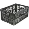 keeeper Scatola Pieghevole Robusta Ida, Plastica robusta (PP), 32 l, 48 x 35 x 23 cm, Ida, nero