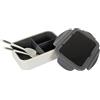 COOK CONCEPT, KA0546, Pratico Lunch Box Monocolore con Scomparti e Posate Incluse, Ideale per Pasti da Asporto, Compatto e Resistente, Verde, Misura Standard