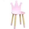 HOME DECO KIDS Crown Chair per bambini, mobili per camera da letto, decorazione d'interni, comfort e stile, design elegante, taglia unica, colore rosa