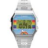 Timex Orologio TIMEX T80 PEANUTS TW2V61300 Acciaio Snoopy Rainbow Chrono Alarm