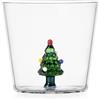 Bicchiere Tumbler Albero di Natale Christmas Tales Ichendorf Milano - h 10 cm