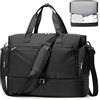 SEAFEW Borsone da Viaggio,Bagaglio a Mano Easyjet Borsa da Viaggio con Scomparto per le Scarpe, Borsa da Cabina per Easyjet Borsa Sportiva Borsone da Palestra da Weekend,E01-Nero