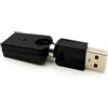System-S Adattatore USB 2.0 tipo A maschio a femmina, cavo angolare a 360°, colore nero