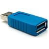 System-S Adattatore USB 3.0 tipo A maschio a femmina, Connettore USB, Cavo in Blu