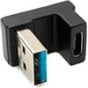 System-S Adattatore USB 3.1 Gen 2 U Turn 180° tipo C femmina a 3.0 tipo A maschio in nero