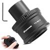 Astromania Supporto T T2 e adattatore telescopico da M42 a 1,25 (T-Mount) per fotocamere Olympus Panasonic M4/3, compatibile con fotocamere Olympus EP1, EP2, EPL1, Panasonic DMC-G1, DMC-GH1, DMC-GF1
