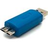 System-S Adattatore USB 3.0 tipo A maschio a Micro B cavo blu