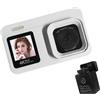 NVOQILIN Fotocamera Digitale 4K Con Sensori 64MP Schermi Doppi Zoom 18x Batteria Ricaricabile Per Gli Studenti Viaggio Vlog