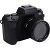 ASHATA Fotocamera digitale 4K, videocamera con vlog autofocus da 64 MP con schermo tattile da 4,0 pollici Zoom Wi-Fi Fi 4K Registrazione video a LED Fotografia per principianti Vlogging Viaggi