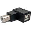 System-S Adattatore USB 2.0 tipo B maschio a femmina, cavo angolare, colore nero