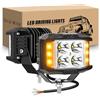 RIGIDON 2 Pcs Faro da Lavoro Led, 4 Pollici 10 cm 35W Luce Stroboscopica 12V 24V Fari di profondità, Spot Flood Luci di Lavoro a Led Per Auto Trattore Escavatore Camion SUV ATV 4x4, Ambra Bianca