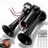 BORDEAG LWK Clacson per camion, 12 V, 118 dB, clacson a doppio tubo con compressore, super forte e durevole, con compressore, per camion, auto, treno, barca e furgoni
