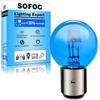 SOFOC Lampadina BA20D (H6/S2) 6V 45/40W Alogena Faro Moto G40 Bianca Doppio Filamento Luce Abbagliante/Anabbagliante Attacco a Baionetta con Pins Simmetrici 180° 1Pz
