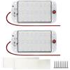 Kahaybeall 2 Pezzi Luci LED da Tetto Interni Auto 12V, Illuminazione Interna a LED, 48 LED Super Luminose 800LM con Interruttore ON/OFF - Lampade per Camper, Camion, Furgoni, Barche, Rimorchi, Roulotte