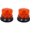 24/7 AUTO Fari lampeggianti LED, 2 pezzi, effetto rotante, luce color ambra arancione, 12 a 24 V per camion con cassone ribaltabile, autocarro, trattore, veicolo di emergenza