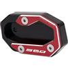MotHeart Supporto Laterale Base per TMAX 560 Tech MAX 2020-2023 Supporto Laterale Moto Antiscivolo Estensione Kickstand Supporto di Parcheggio tmax 560 tech max Accessori (Rosso)