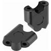 Yosoo Health Gear Attacco Riser Manubrio 22mm Universale per Moto, Supporto Regolabile per Alzare e Arretrare il Manubrio, Kit di 2 Pezzi in Alluminio, Nero