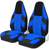 WEIFANAA Copri Sedile Auto Per MICROCAR Tutte Le Serie Di Auto 2 Pezzi Coprisedili Auto Cuscino Sedile Auto In Stile Pneumatico A Secchiello Coprisedili Auto Anteriore(Blue 2 PCS)