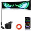 Qnoavve Occhi a LED per camion, 59x12 cm Tabellone a LED flessibile con app Bluetooth, display a ticker programmabile a colori, display a Led Devil eyes per parabrezza auto, pubblicità, party