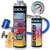 Cool5 Refrigerante di ricambio r1234yf per condizionatori auto, 1 barattolo 5 in 1, 290 g + tubo di pressione con manometro + adattatore + deodorante per auto, 136 g