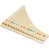 rayzm Flauto di Pan a 18 Note per Principianti, Chiave C, Destrorso, Plastica ABS, Flauto Tenore con 2 Tubetti Rimovibili, Suono Luminoso, Portatile e Durevole