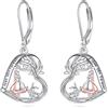 Vadmans Orecchini pendenti Alice nel paese delle meraviglie in argento Sterling Wonderland, gioielli regalo per donne
