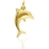 forme di Lucchetta - Ciondolo Delfino in Oro Giallo 14 carati, simbolo di Amicizia e Sensibilità, Charms e Ciondoli per Catenina (fino a 4mm) per Donna Ragazza