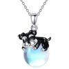 Vadmans Collana Schnauzer per Donna Argento 925 Collanine Schnauzer Gioielli Cane Regalo per Donna Uomini