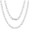 ChainsPro Collane Uomo Donna in Acciaio Inossidabile, 6 mm Collana Catena Uomo Argento Lunga 71cm, Figaro Chain Collana Figaro Uomo Ragazzo Maschio Necklace for Men Hiphop Rapper, Idee Regalo