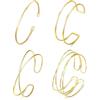 YANJINGHE 4 Pezzi Bracciale Oro Donna, Bracciale da Braccio Superiore Regolabile, Bracciali Dorati per la Parte Superiore del Braccio, Braccialetto Avvolgente per Braccio, per Donne E Ragazze (B)