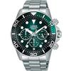 Lorus Orologio automatico da donna in acciaio inox con cinturino in metallo RT345JX9, verde-nero, Sport