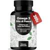 Bloom Naturals Beauty Supplements Olio di Pesce Omega 3 2000 mg - 300 Capsule - Integratore Omega 3 1000mg EPA & 500mg DHA per Dose Giornaliera - Omega3 Forma Trigliceride - Senza Retrogusto di Pesce - Prodotto in Germania