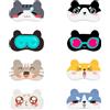 CM-UHNM Maschera per dormire per bambini, maschera per il sonno per bambini, set da 8 pezzi, 20 x 10 cm