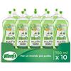 Winni's - Detersivo Piatti e Stoviglie a Mano, Ipoallergenico e Delicato sulla Pelle, Formula Concentrata, Fragranza Lime e Fiori di Mela, Materie Prime di Origine Vegetale, 750 ml x 10 Confezioni