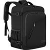 WENIG Zaino Ryanair 40x30x20 Bagaglio a Mano per Eurowings Wizzair Zaino da Viaggio Aereo 24L Borsa da Cabina per Voli,14 Pollici Zaino Porta PC con Caricatore USB Zaino da Viaggio per Donna Uomo,Nero